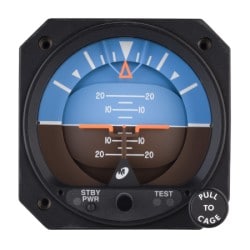 4300-215, Model 4300 Attitude Indicator, Electric, 10–32 VDC, Beechcraft, With slip indicator