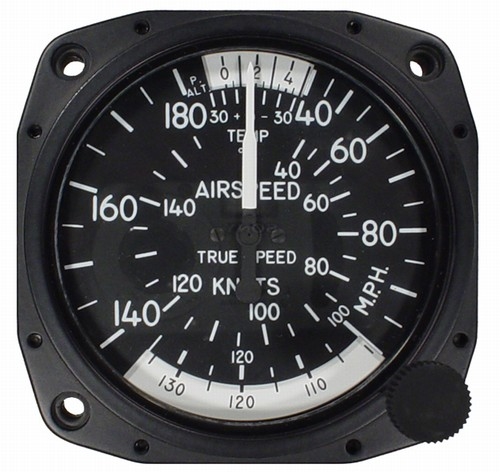 Airspeed Indicator 8100-B.96, 3", 40-180MPH/35-155 Knots