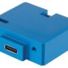 6430202-18 USB Charging Port, Model #: TA202, 10-32 VDC, Single Type-C, Bottom connector, Lighted
