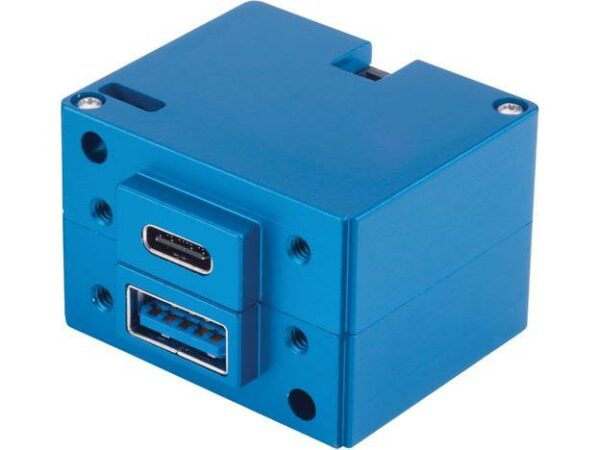 6430202-2 USB Charging Port, Model #: TA202, 10-32 VDC, Dual Type-A / Type-C, Bottom connector