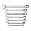 7 Piece SAE Ratcheting Combination Wrench Set GW-9317