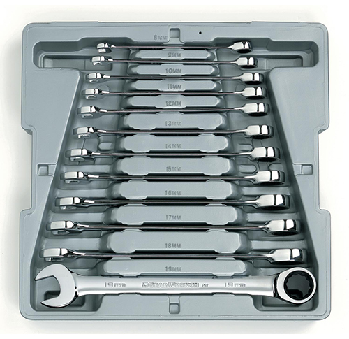 12 Pc. 12 Point Ratcheting Combination Metric Wrench Set GW-9412