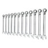 12 Pc. 12 Point Reversible Ratcheting Combination Metric Wrench Set GW-9620N