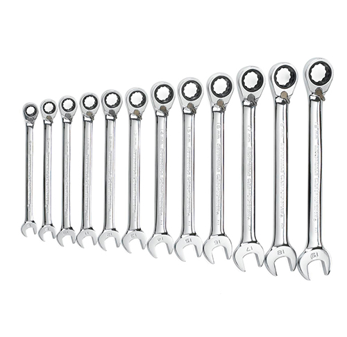 12 Pc. 12 Point Reversible Ratcheting Combination Metric Wrench Set GW-9620N