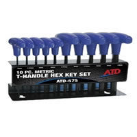 10 Pc. Metric T-Handle Hex Key Set ATD-575